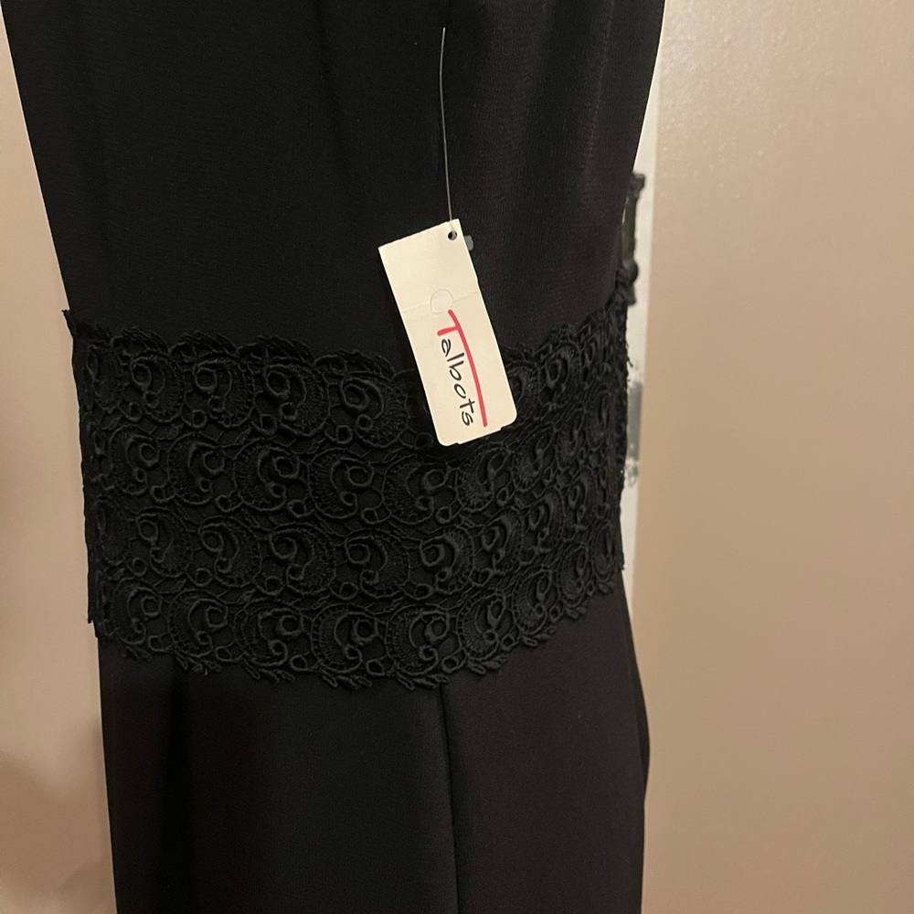 Talbots SIZE 10 Fancy Black Dress NEW $175 Value - Picture 7 of 9